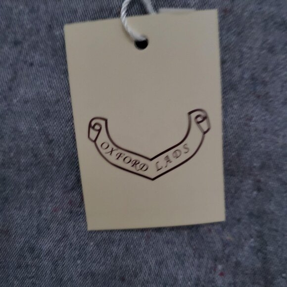 Oxford Lads Men’s Light Gray Chambray Cotton Linen Casual Basic Shorts Size 38 - Picture 9 of 11